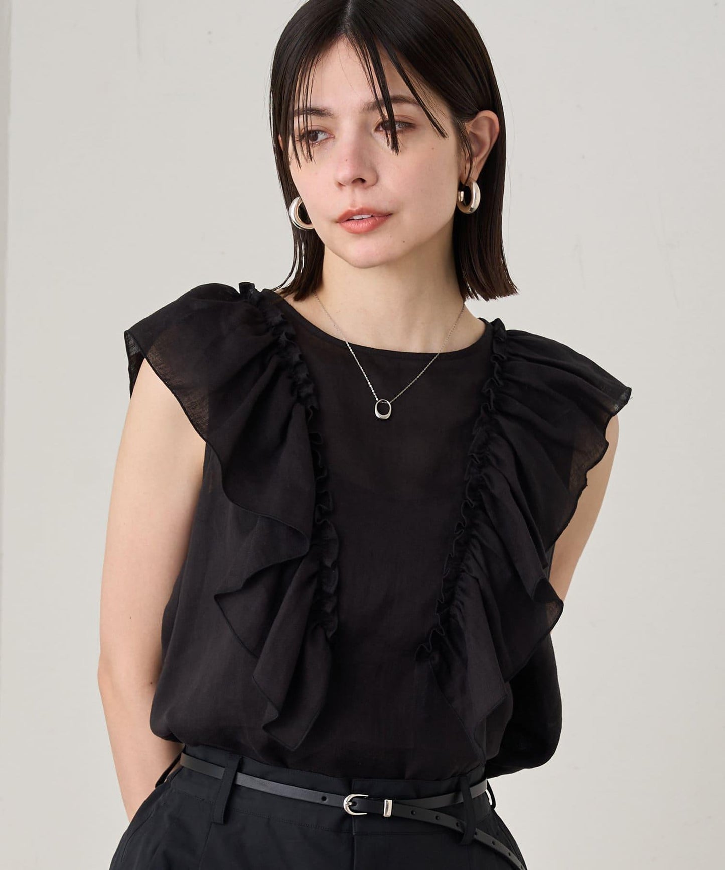 Loungedress 荷葉邊無袖上衣