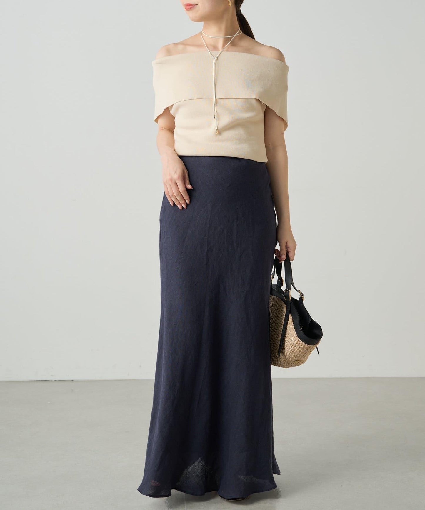 Loungedress 露肩2WAY針織上衣