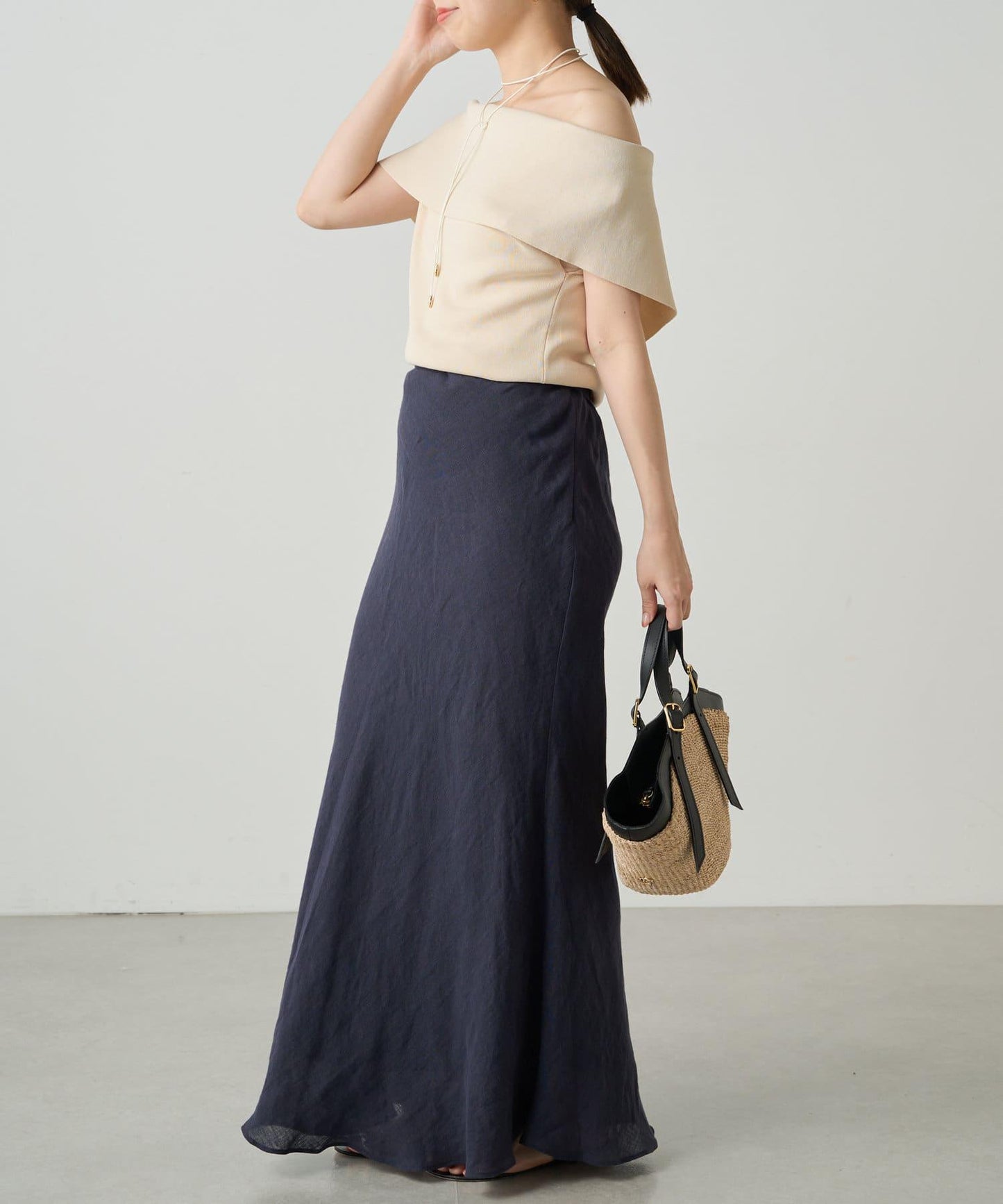 Loungedress 露肩2WAY針織上衣
