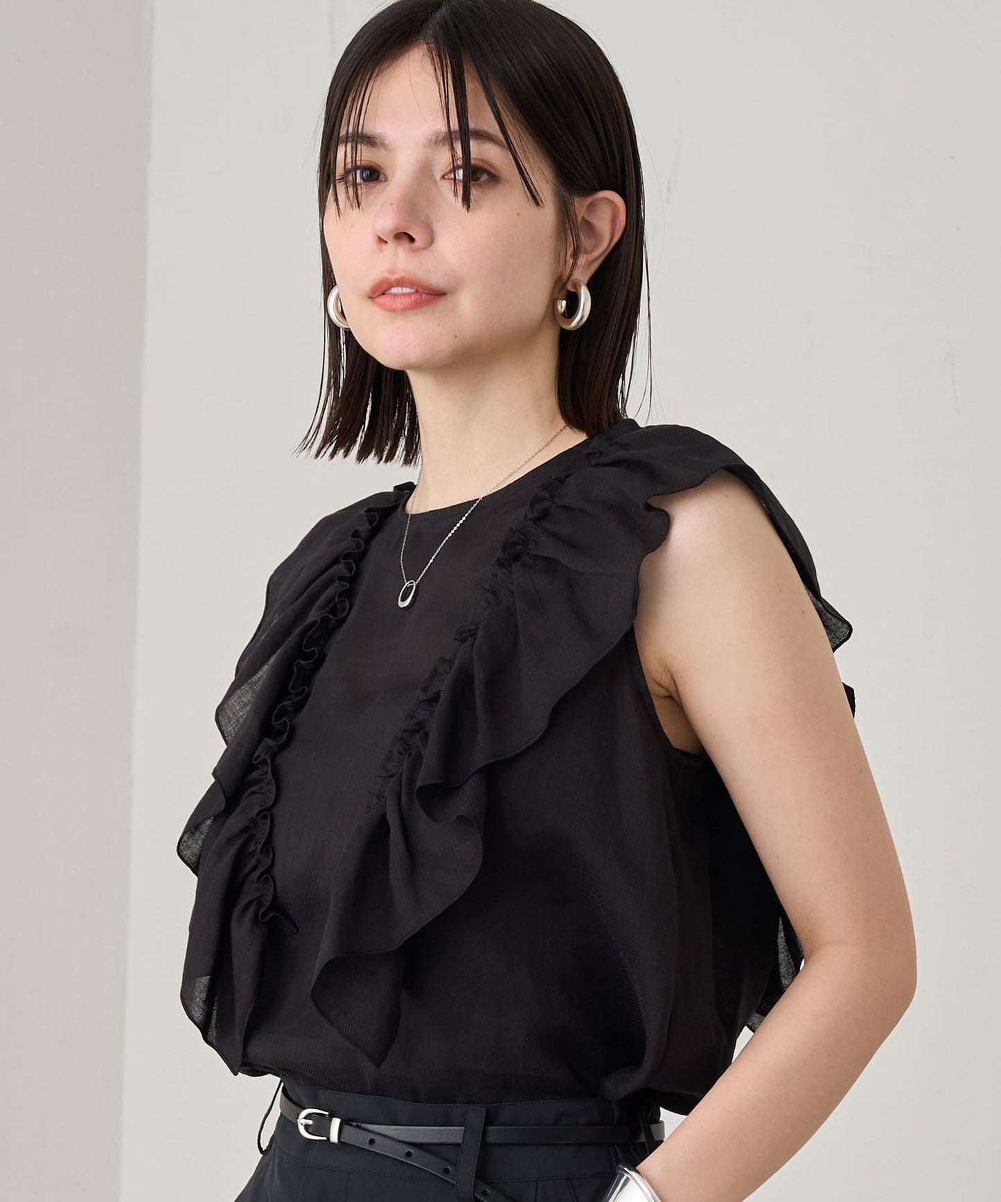 Loungedress 荷葉邊無袖上衣