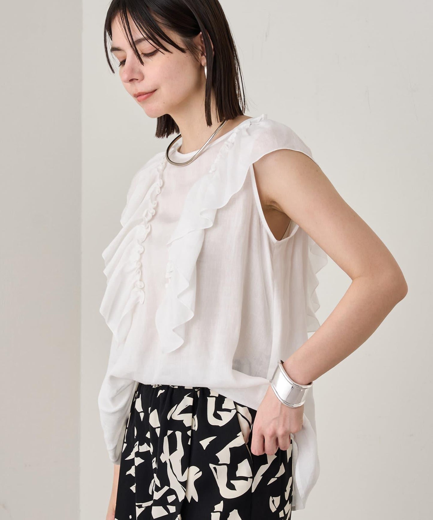 Loungedress 荷葉邊無袖上衣