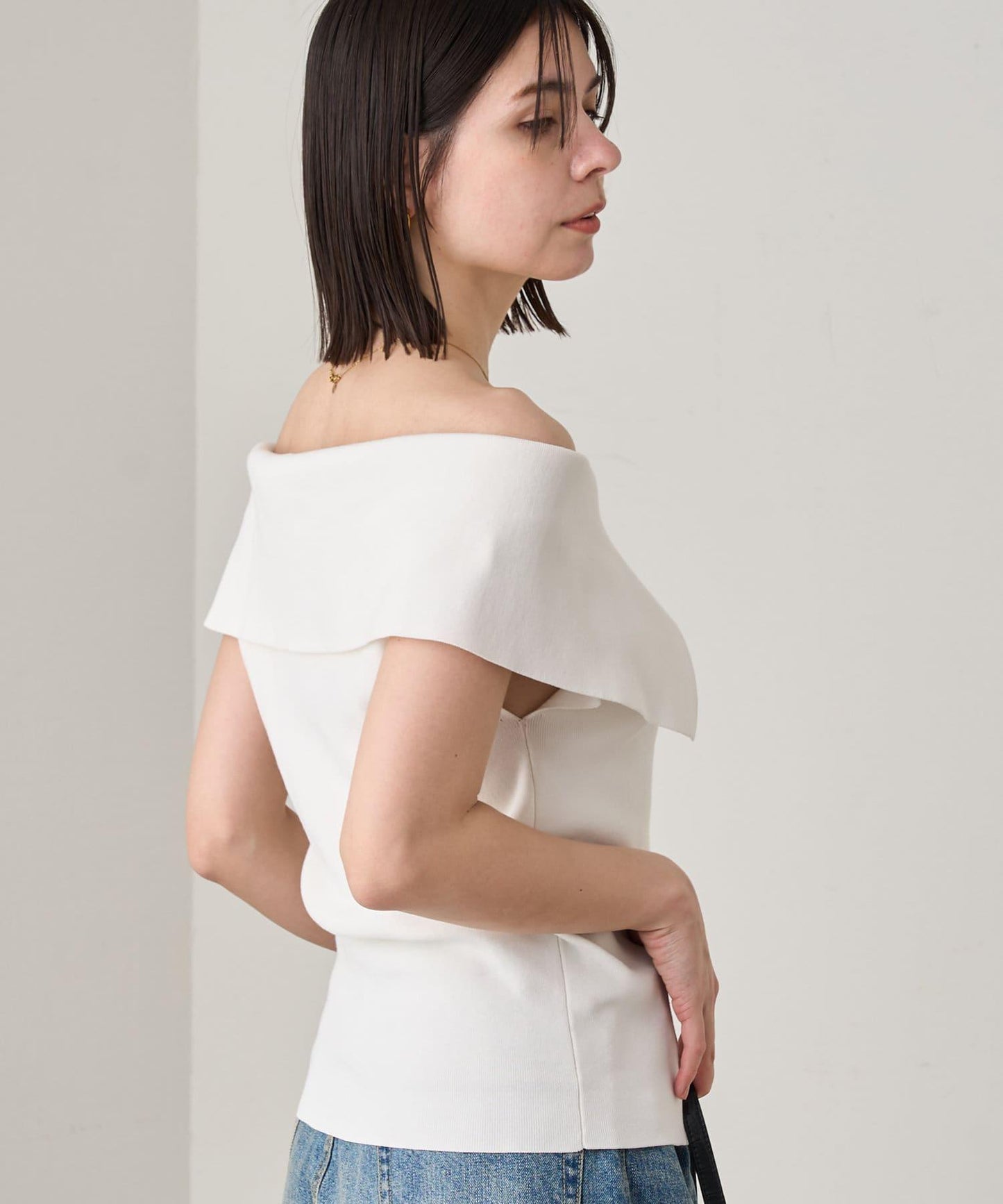 Loungedress 露肩2WAY針織上衣