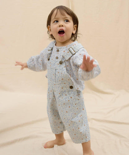 KIDS Qinn 純色帆布揹帶褲