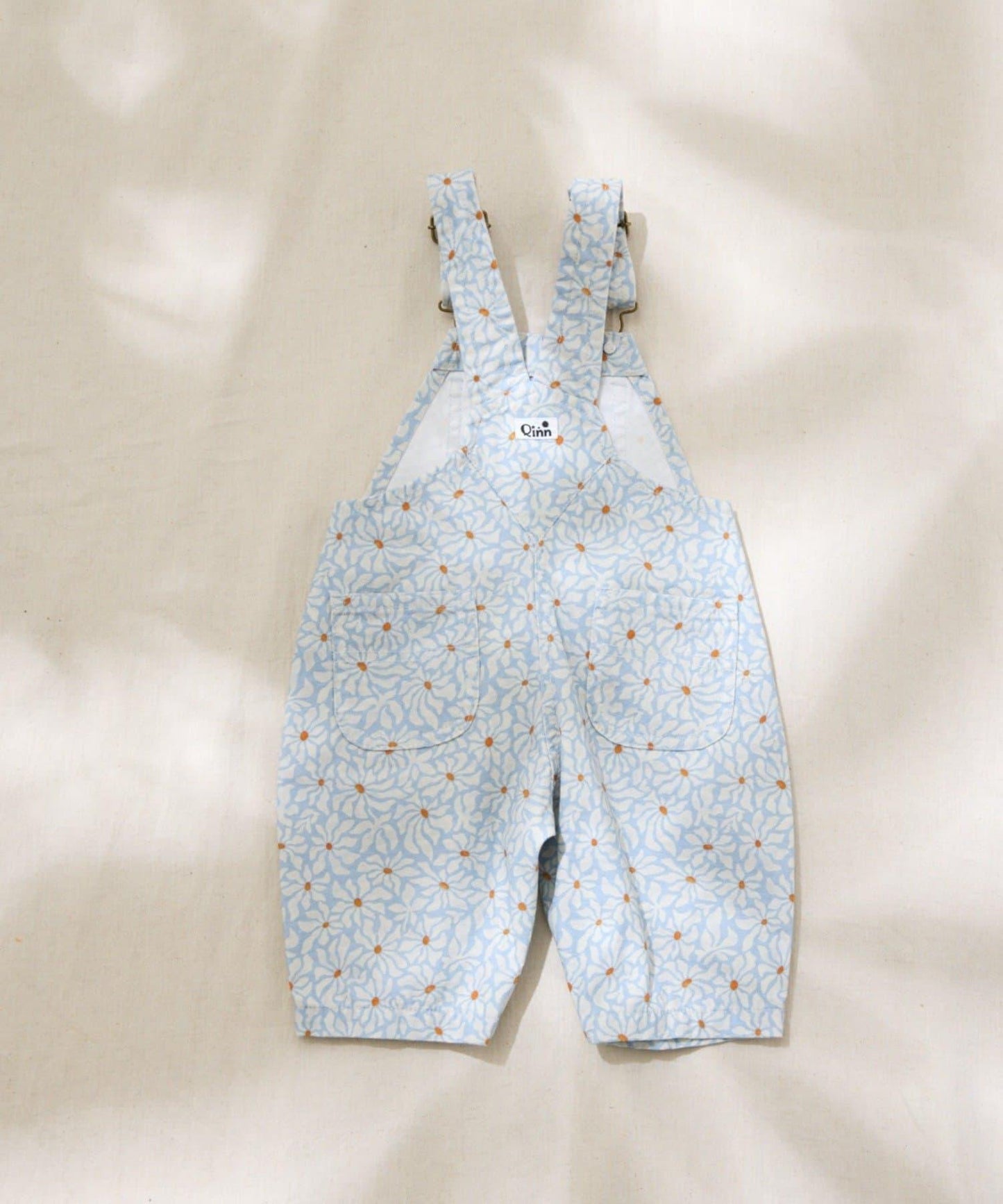 KIDS Qinn 純色帆布揹帶褲