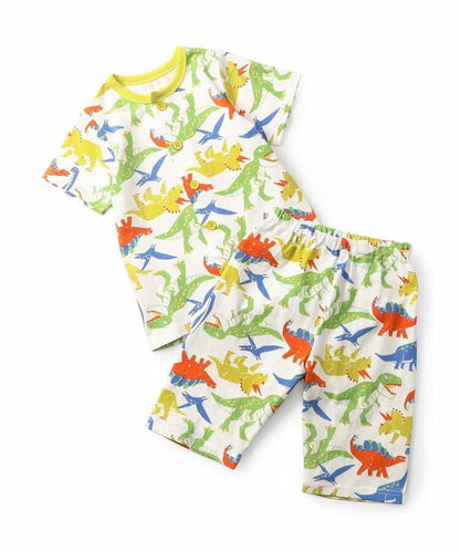 BOYS 短袖前開襟睡衣