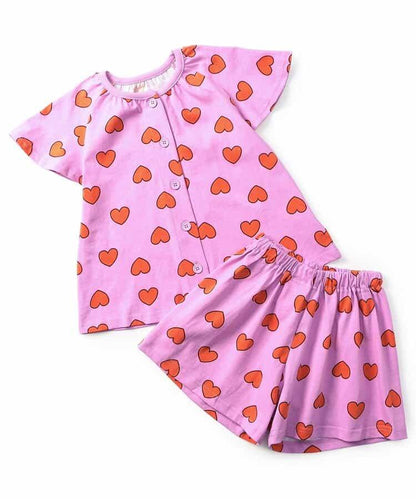 GIRLS 短袖前開設計睡衣