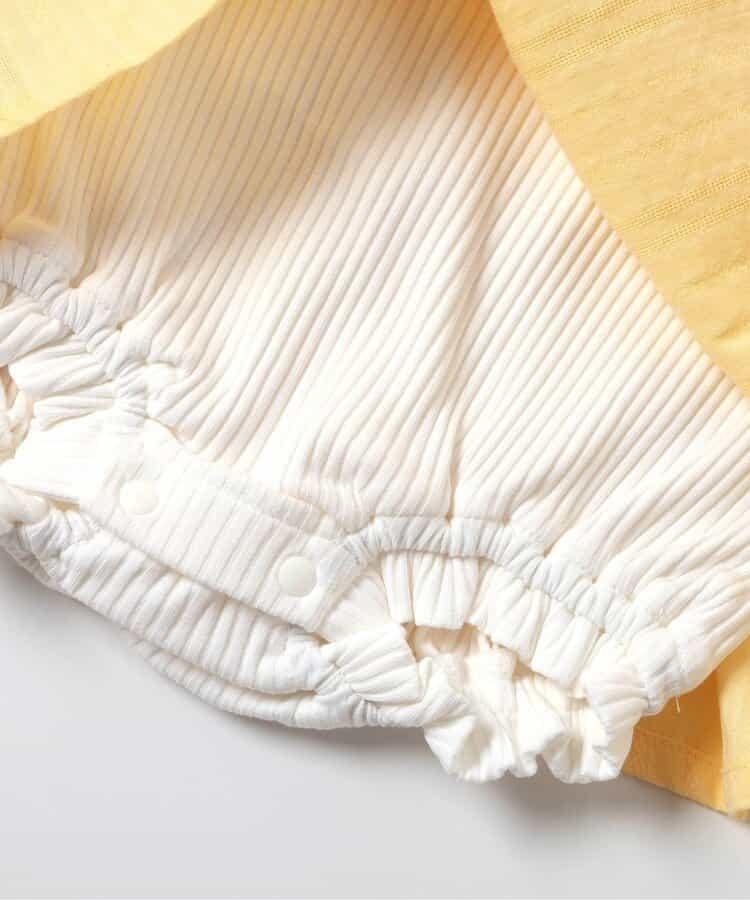 花刺繡吊帶拼接連體衣