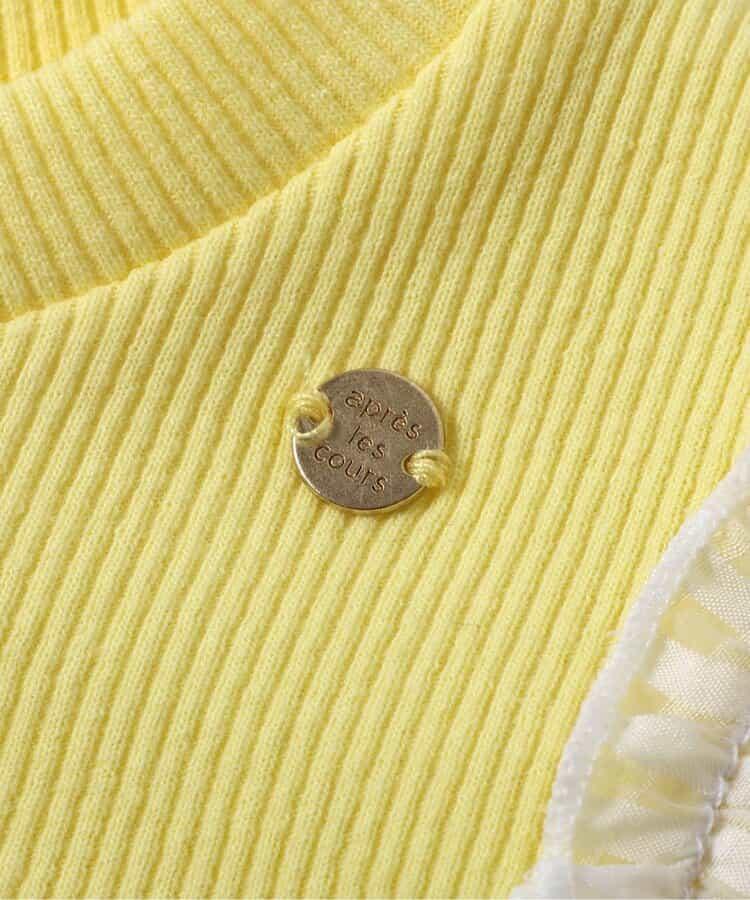 袖部刺繡 透紗袖 T恤