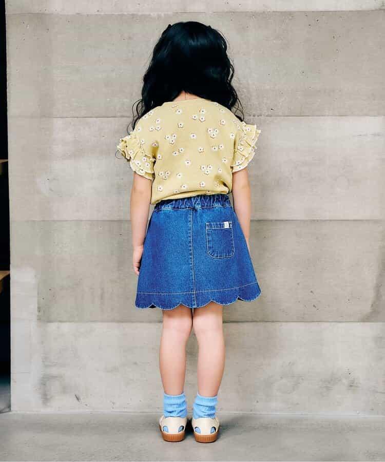 華夫格荷葉邊T恤 線上限定