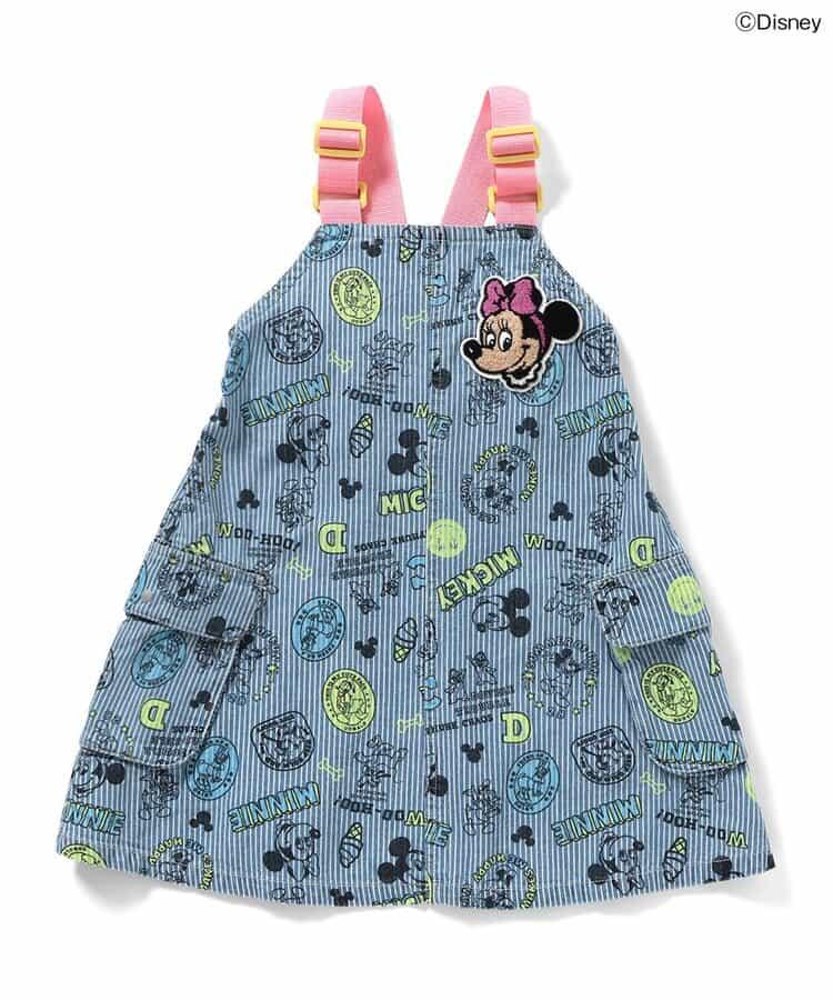ディズニー（迪士尼） Mickey & Friends 總柄揹帶裙