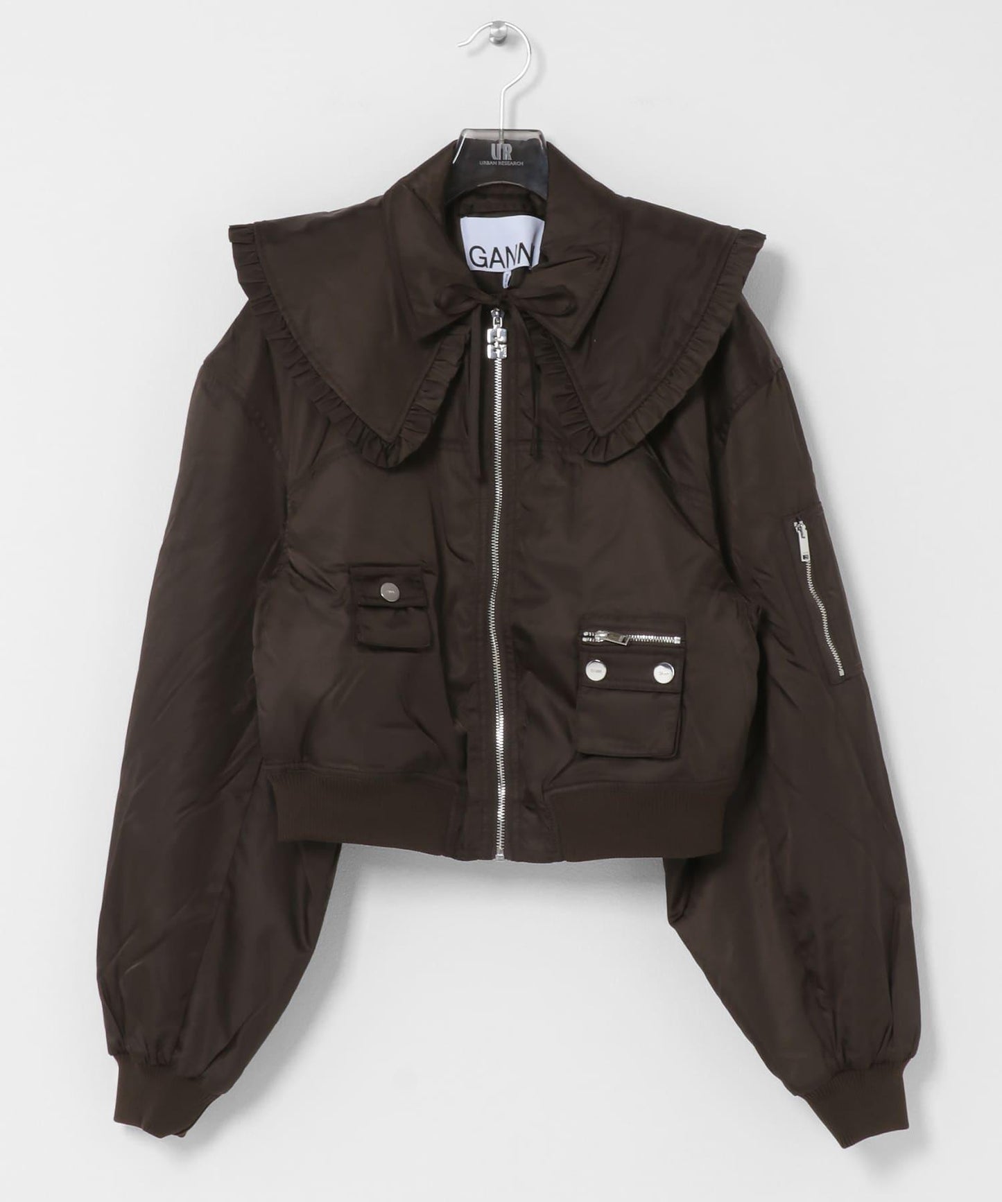 GANNI DUCHESSE NYLON BOMBER JACKET 飛行夾克