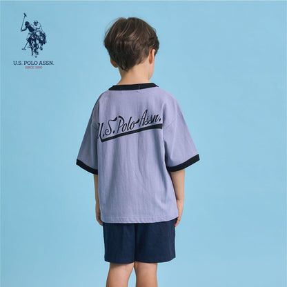 U.S. POLO ASSN. 寬鬆版型 拼色領口 T恤