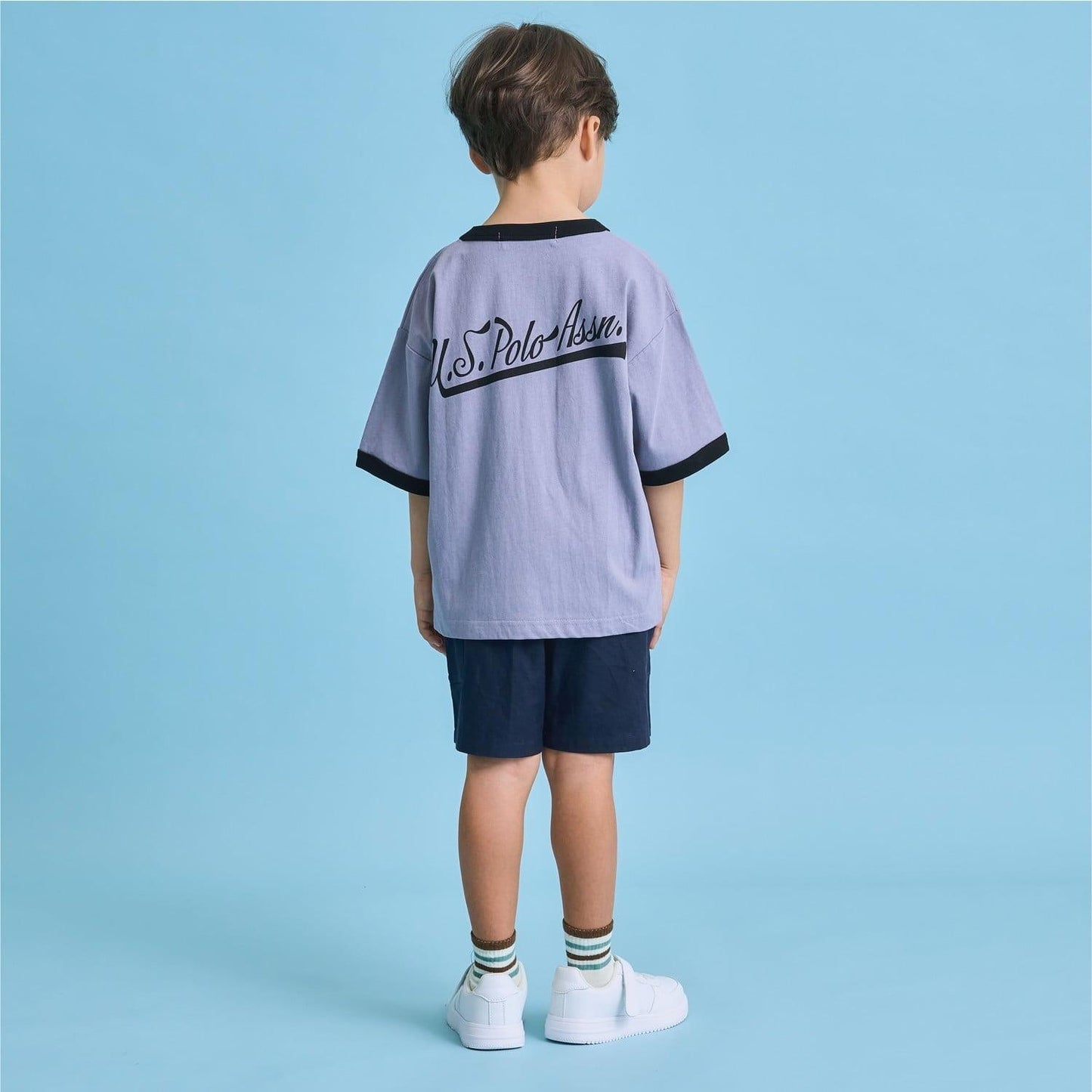 U.S. POLO ASSN. 寬鬆版型 拼色領口 T恤