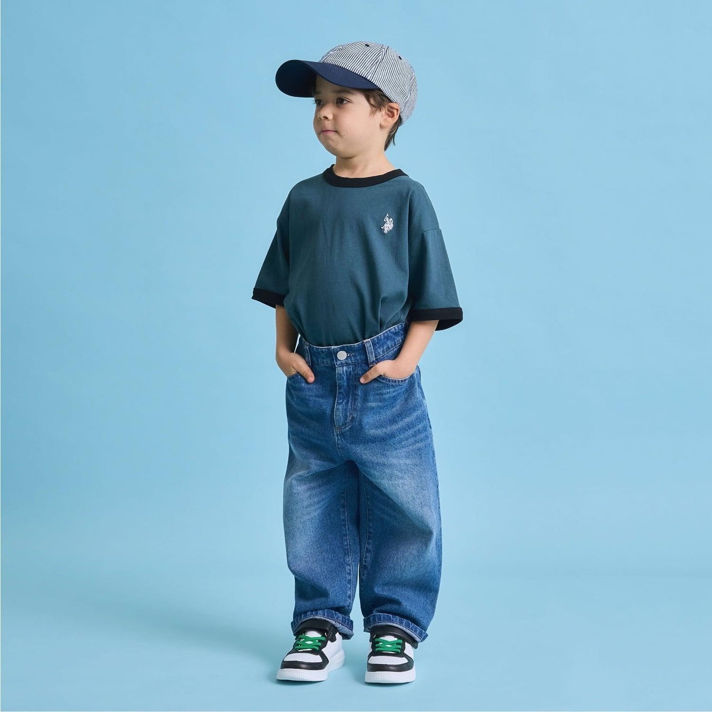 U.S. POLO ASSN. 寬鬆版型 拼色領口 T恤