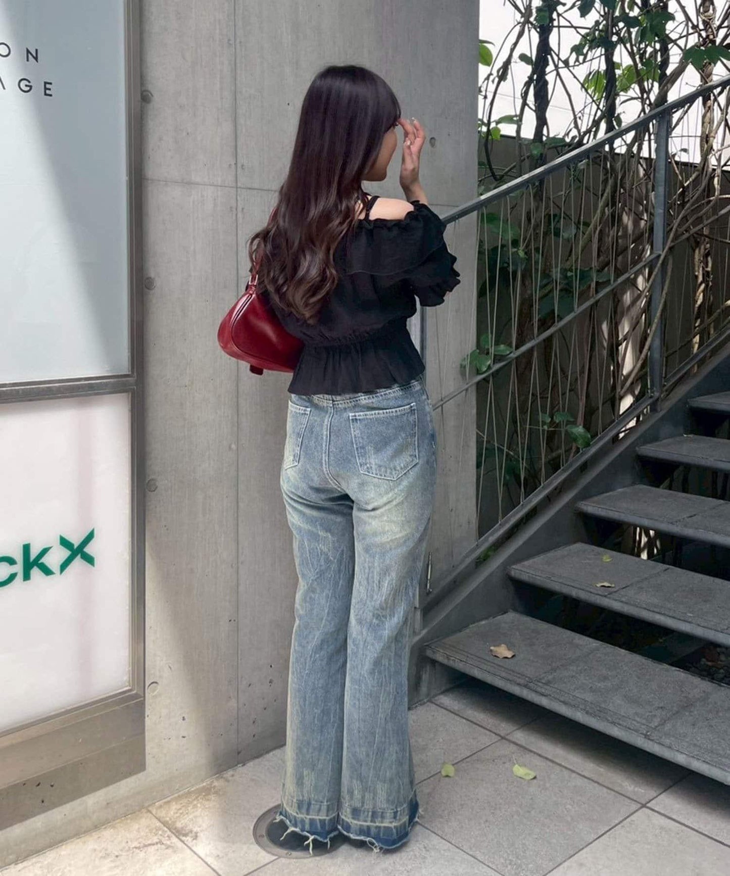 2WAY荷葉邊襯衫