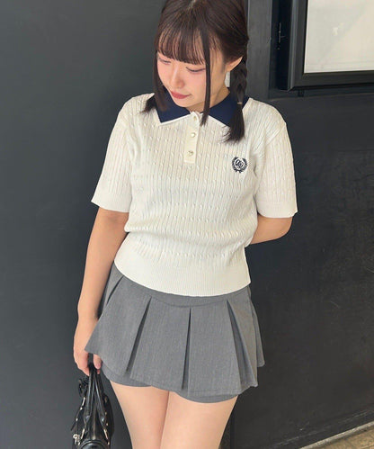 雙層領 織紋針織 POLO衫