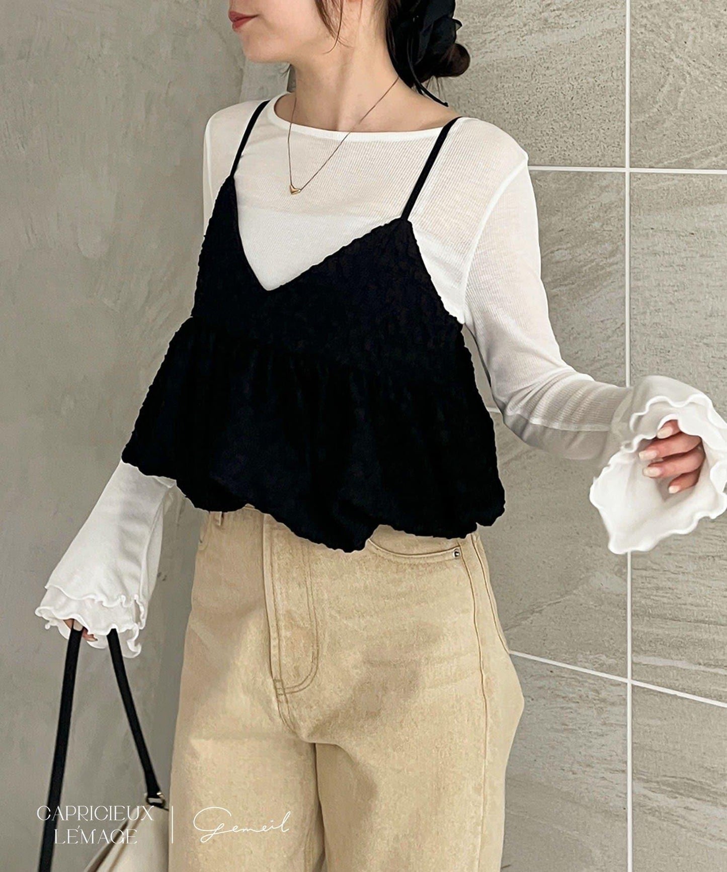 LE'MAGE×gemeil 泡泡廓形 吊帶背心