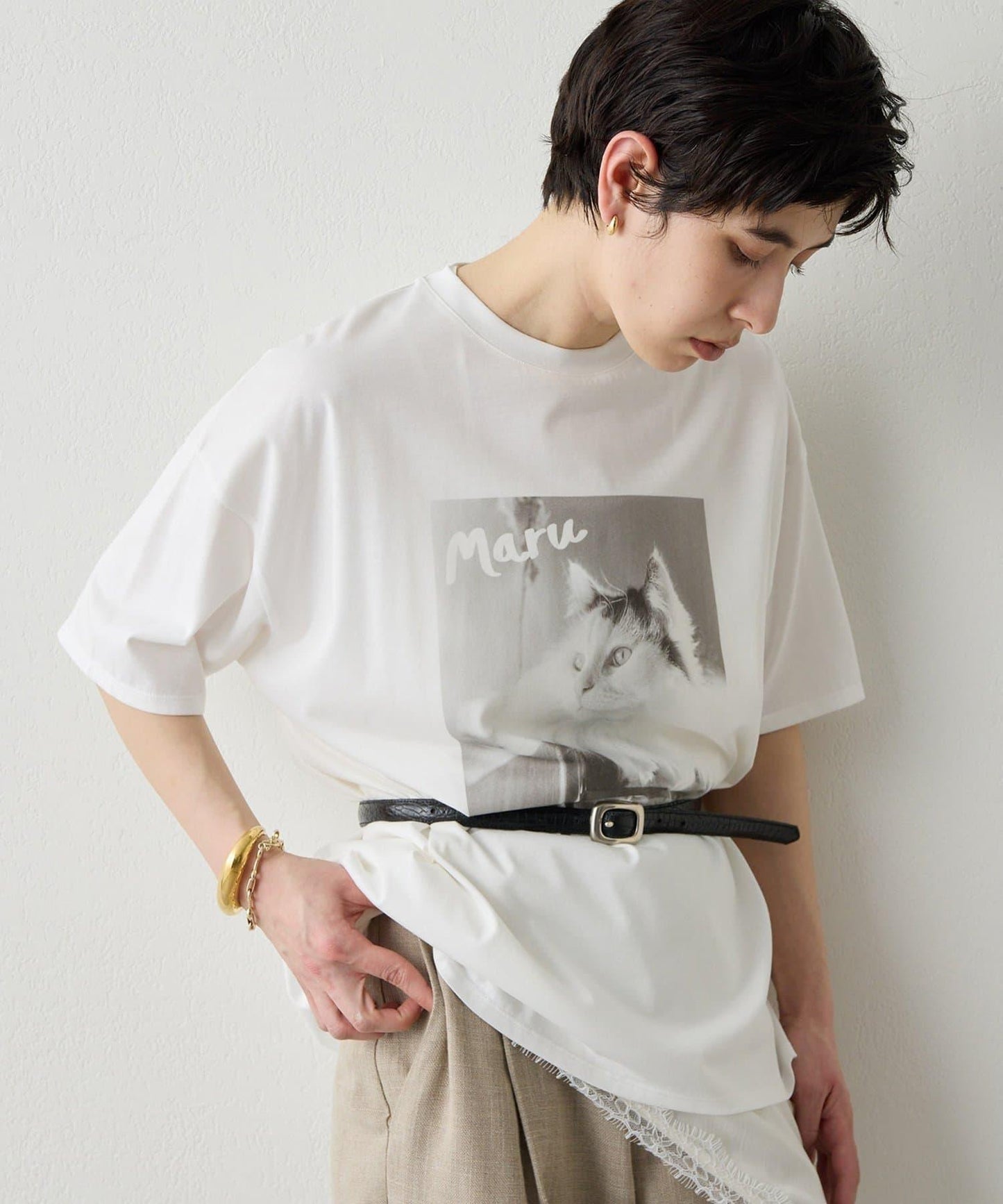 貓咪照片印花 THE PAUSE CAT photo T恤