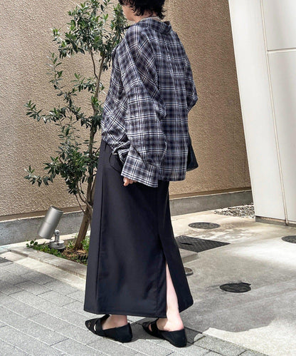 短款格紋襯衫