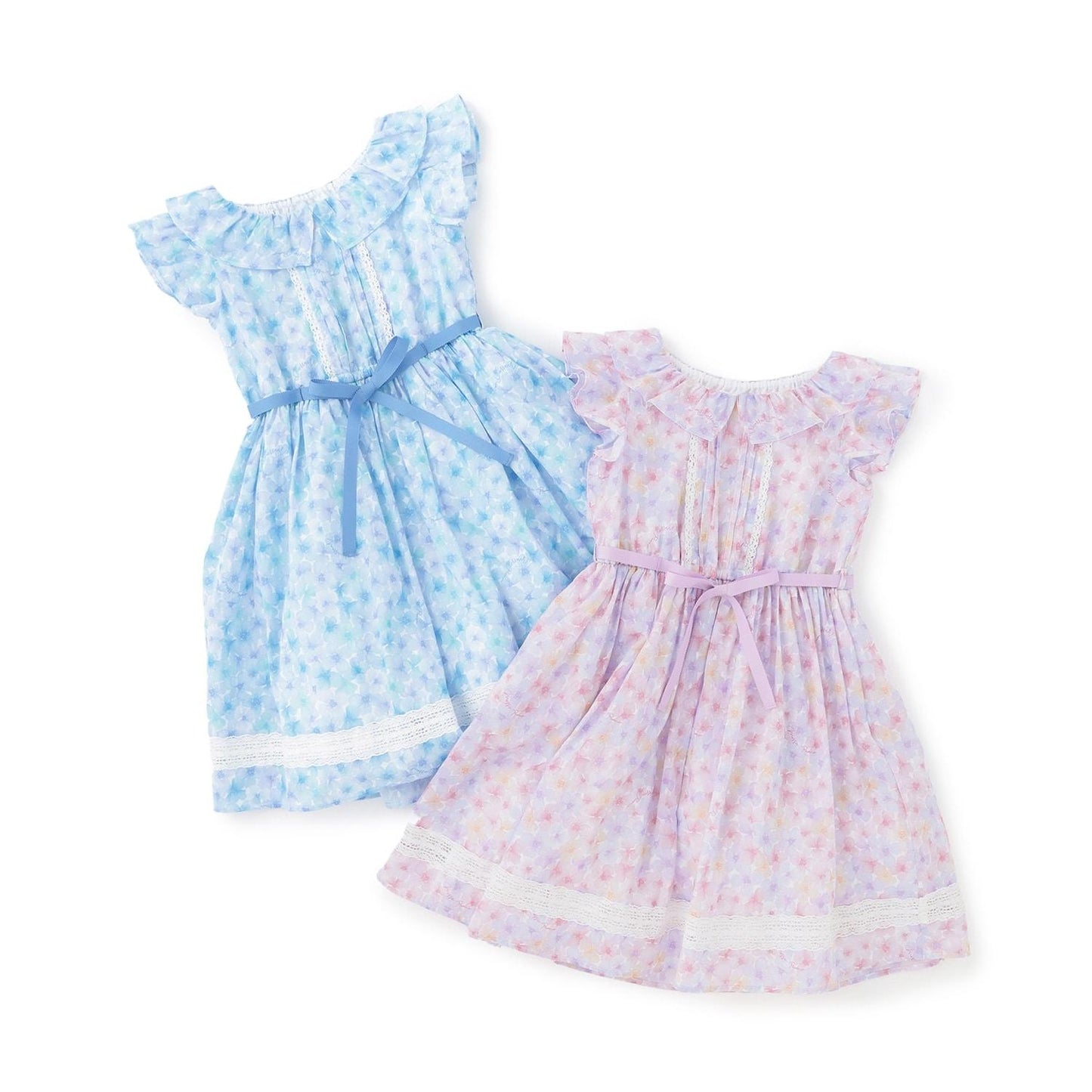 水彩花卉印花連衣裙