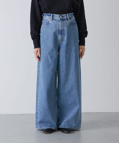 YLEVE DENIM 高腰 闊腿 牛仔褲