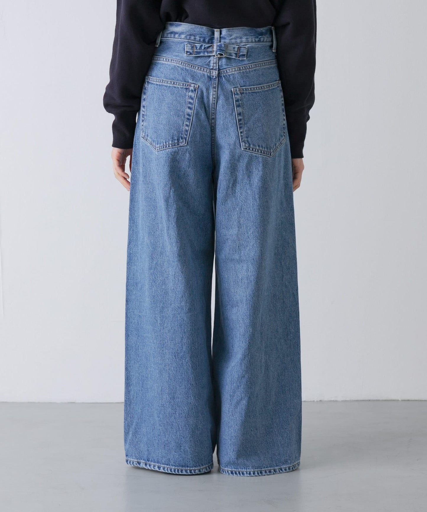 YLEVE DENIM 高腰 闊腿 牛仔褲