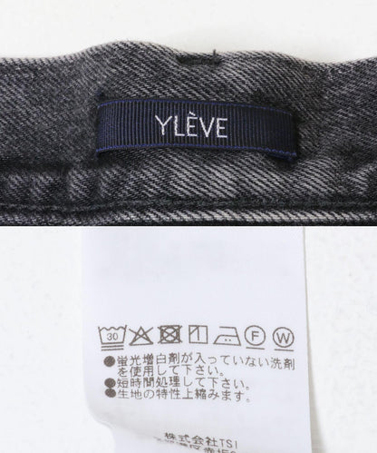 YLEVE DENIM 高腰 闊腿 牛仔褲