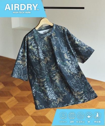 《AIR》DRY HIGH TECHYARN 7.7盎司 寬鬆廓形 圓領胸袋 吸水速幹遮熱 T恤