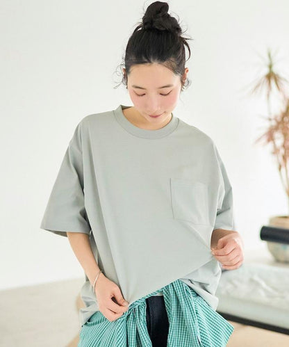 《AIR》DRY HIGH TECHYARN 7.7盎司 寬鬆廓形 圓領胸袋 吸水速幹遮熱 T恤
