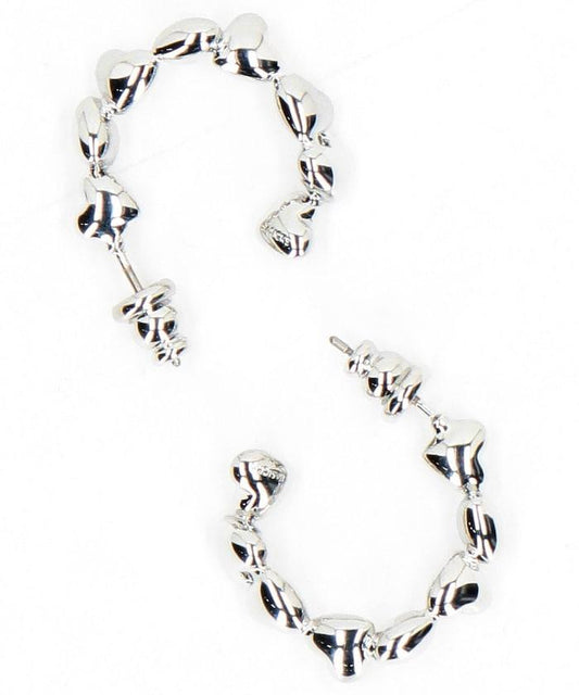 心形垂墜設計 耳環 Heart Dropped Earrings a-AC23