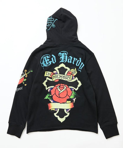 ED HARDY ROSE R-STONE HOODIE 連帽衛衣