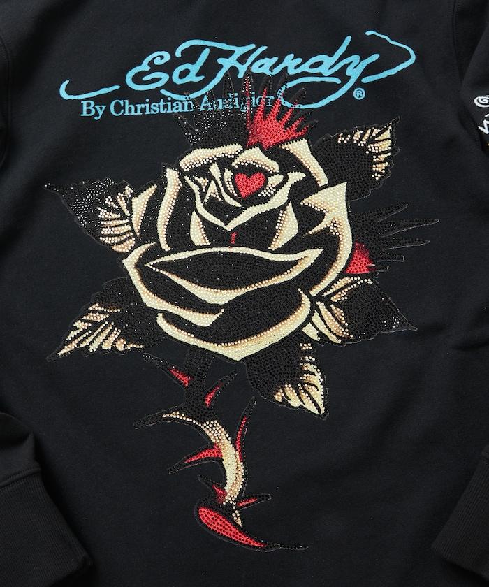 ED HARDY ROSE R-STONE HOODIE 連帽衛衣