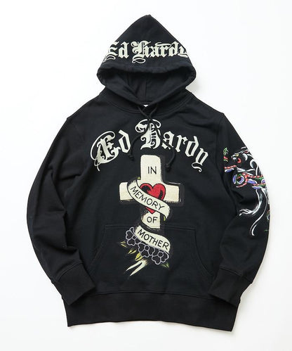 ED HARDY HEART R- STONE HOODIE 直筒設計 連帽衛衣
