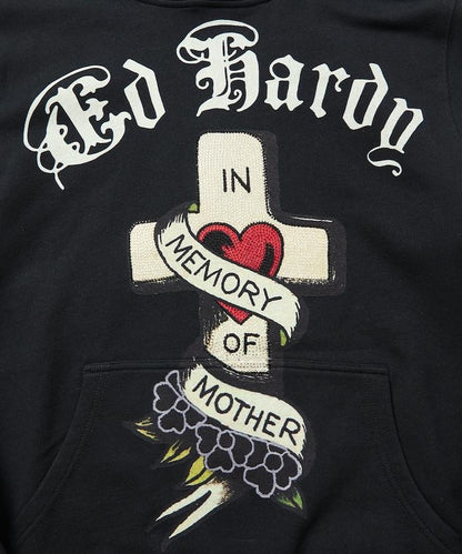ED HARDY HEART R- STONE HOODIE 直筒設計 連帽衛衣