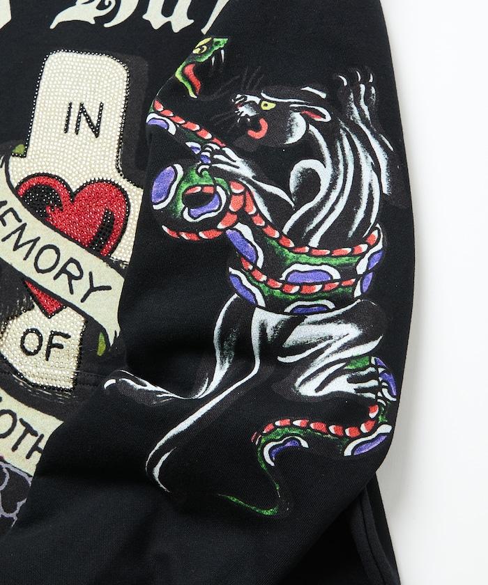 ED HARDY HEART R- STONE HOODIE 直筒設計 連帽衛衣