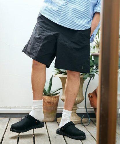 中長款 闊腿 尼龍 短褲