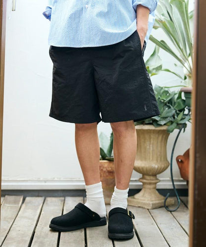 中長款 闊腿 尼龍 短褲
