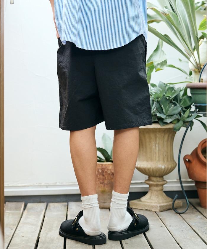 中長款 闊腿 尼龍 短褲
