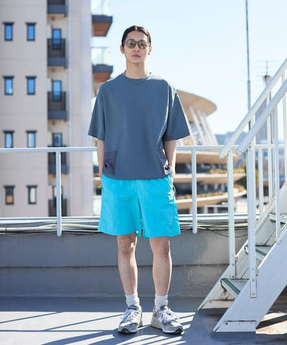 中長款 闊腿 尼龍 短褲