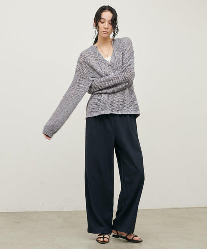 混色網眼鑰匙領套頭上衣