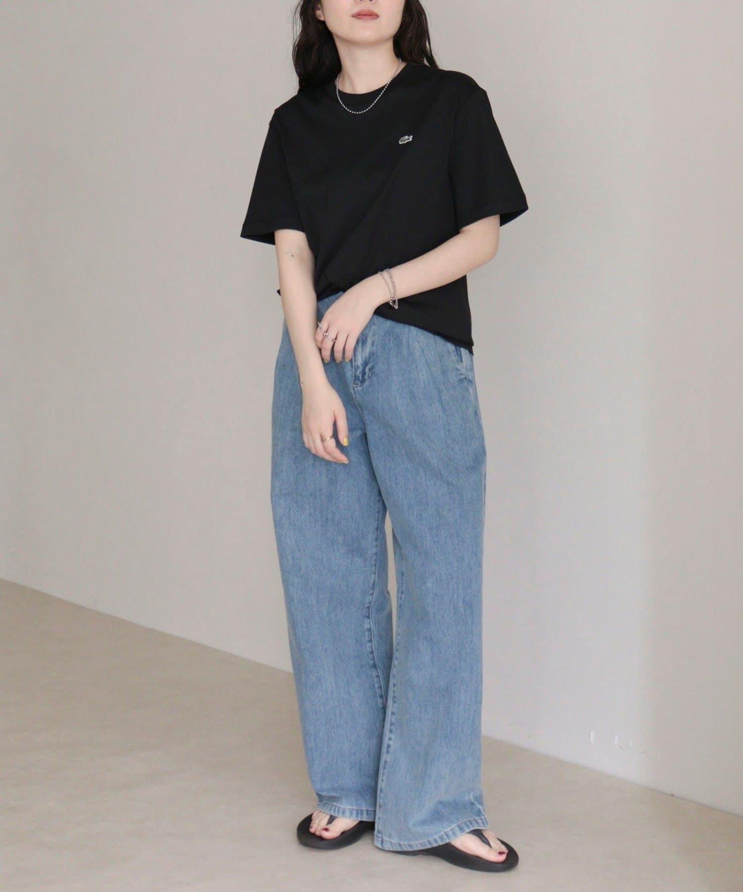 LACOSTE 軟觸感小標T恤