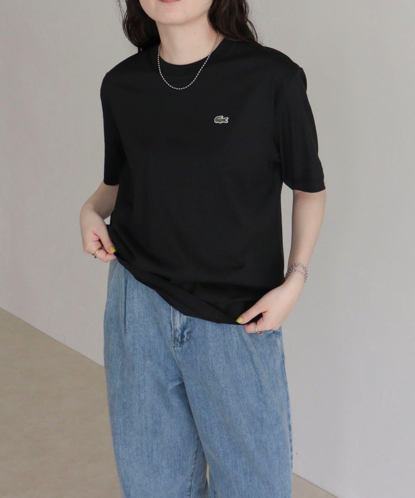 LACOSTE 軟觸感小標T恤