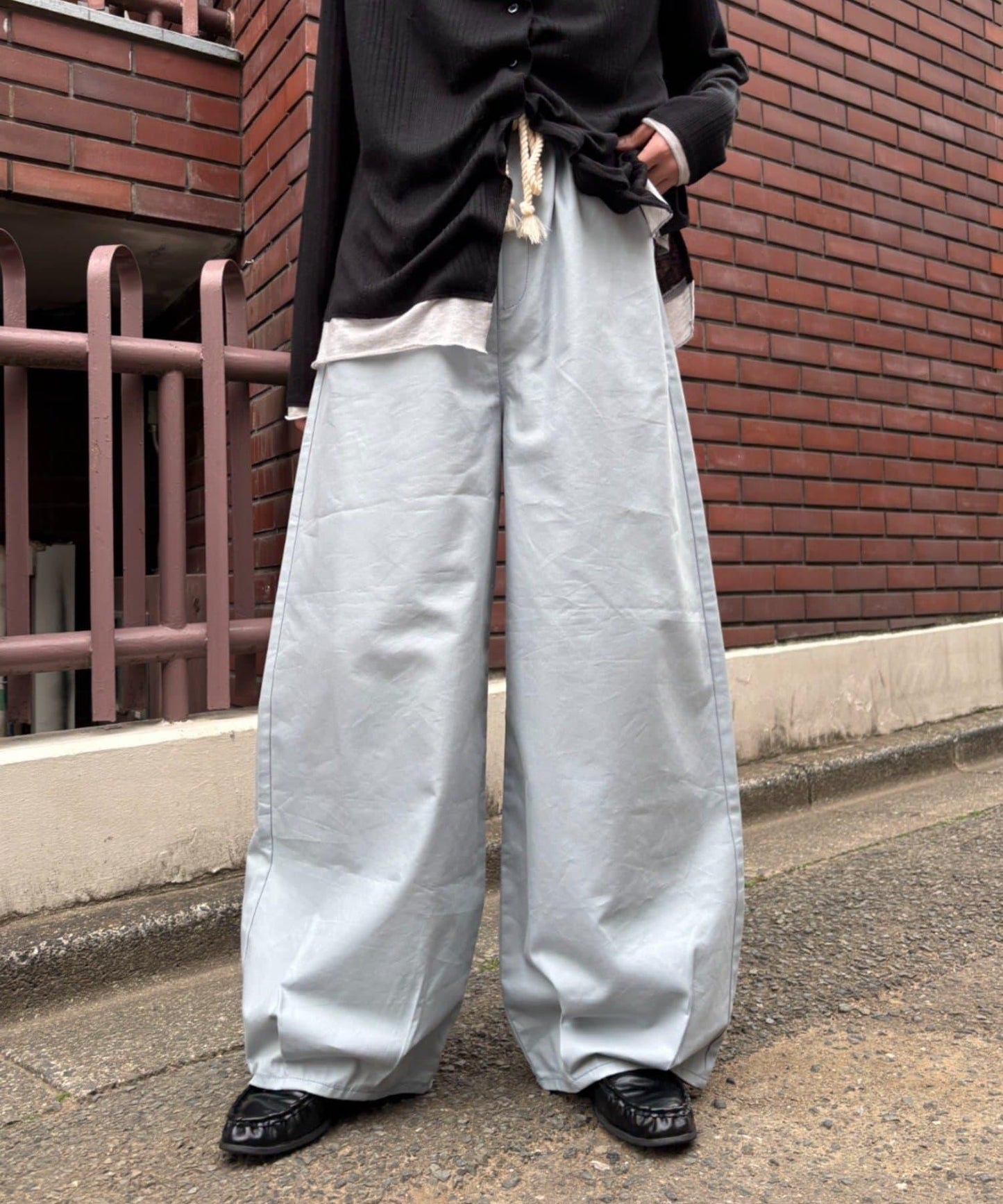 UNISEX 大碼可選 彎刀版型 撞色縫線 涼感 褲子