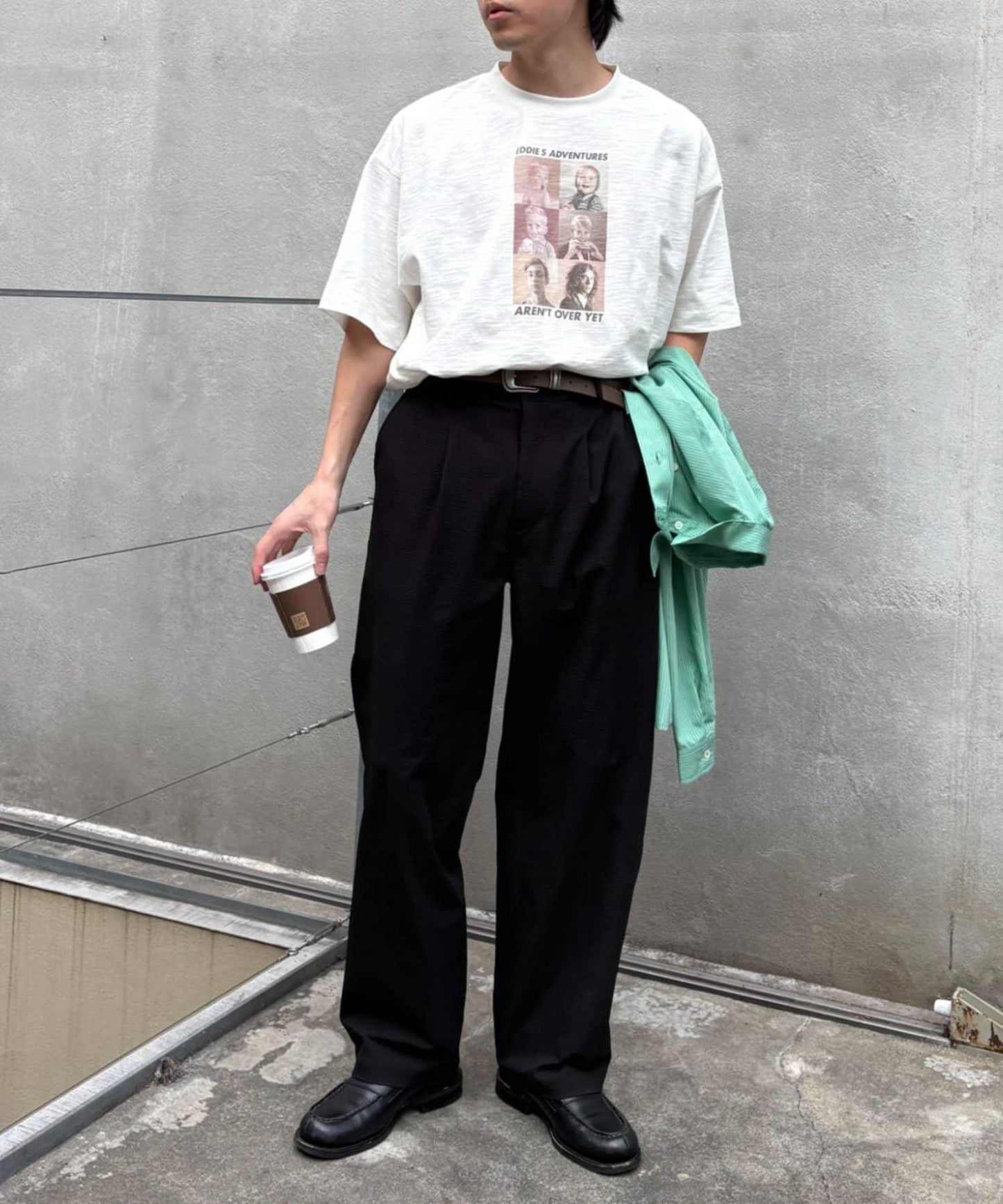 男女同款 涼感泡泡紗 錐形褲