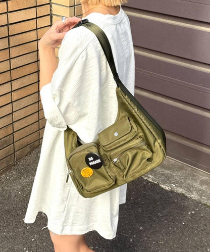 UNISEX 多口袋 單肩包