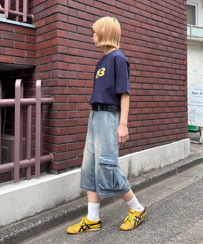 【UNISEX】牛仔半身工裝褲