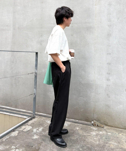 男女同款 涼感泡泡紗 錐形褲