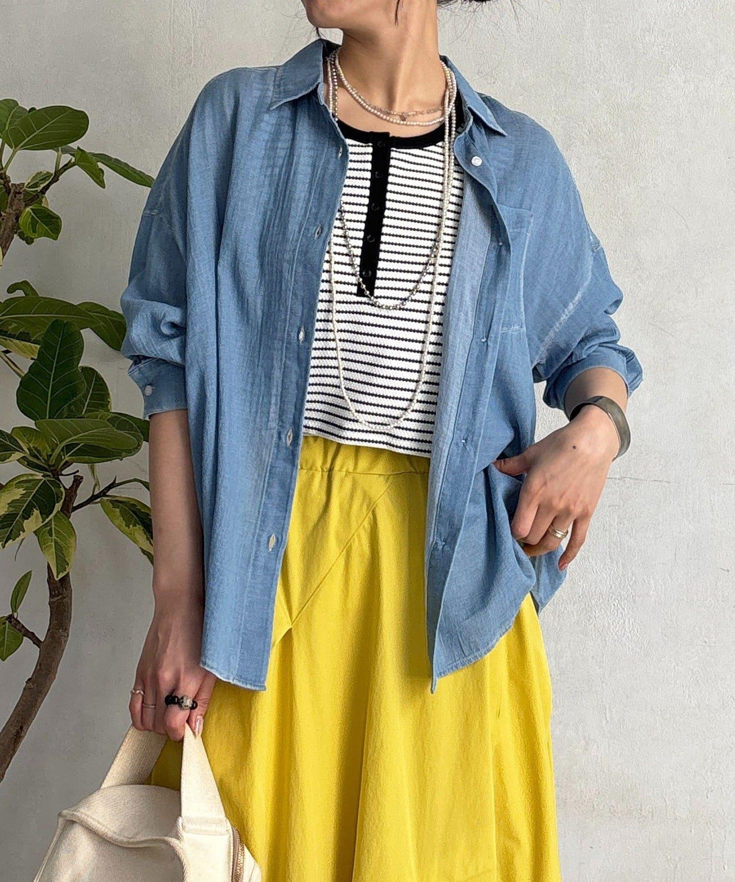 透視 DENIM 襯衫