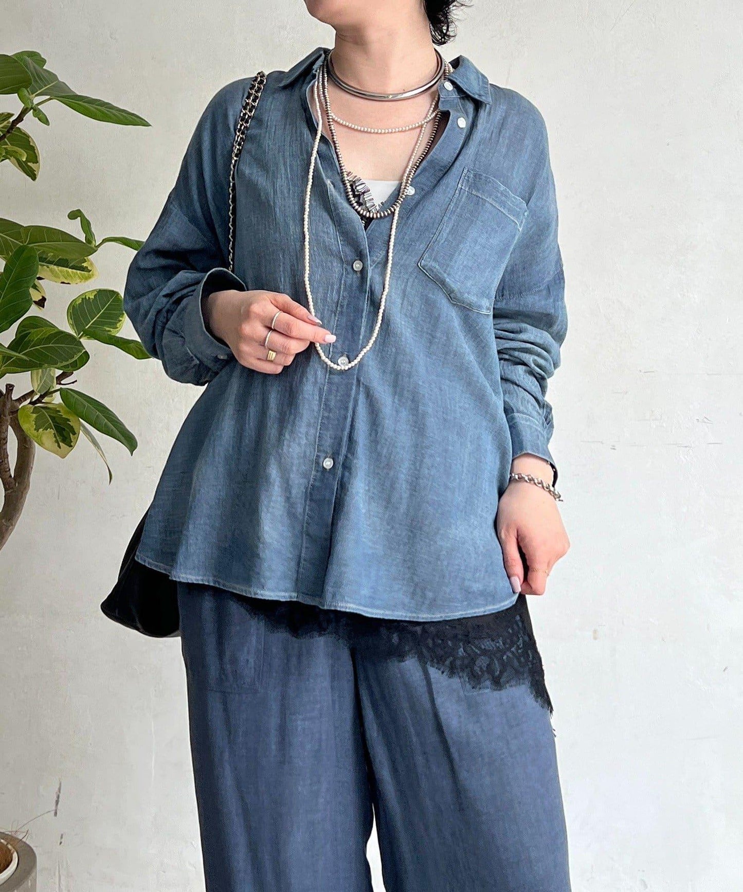 透視 DENIM 襯衫