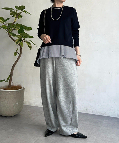 層次疊穿針織套頭衫